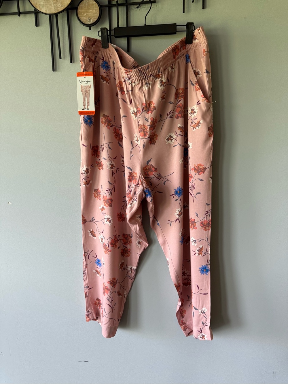 Jessica Simpson Pink Floral Wide Leg Pants